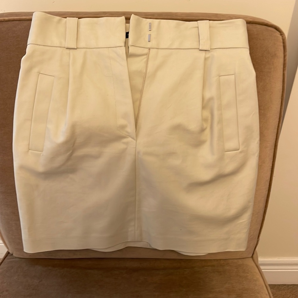 French Connection Cotton Beige Suit Skirt - Size 8